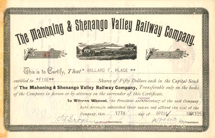 Mahoning and Shenango Valley Railway Co.